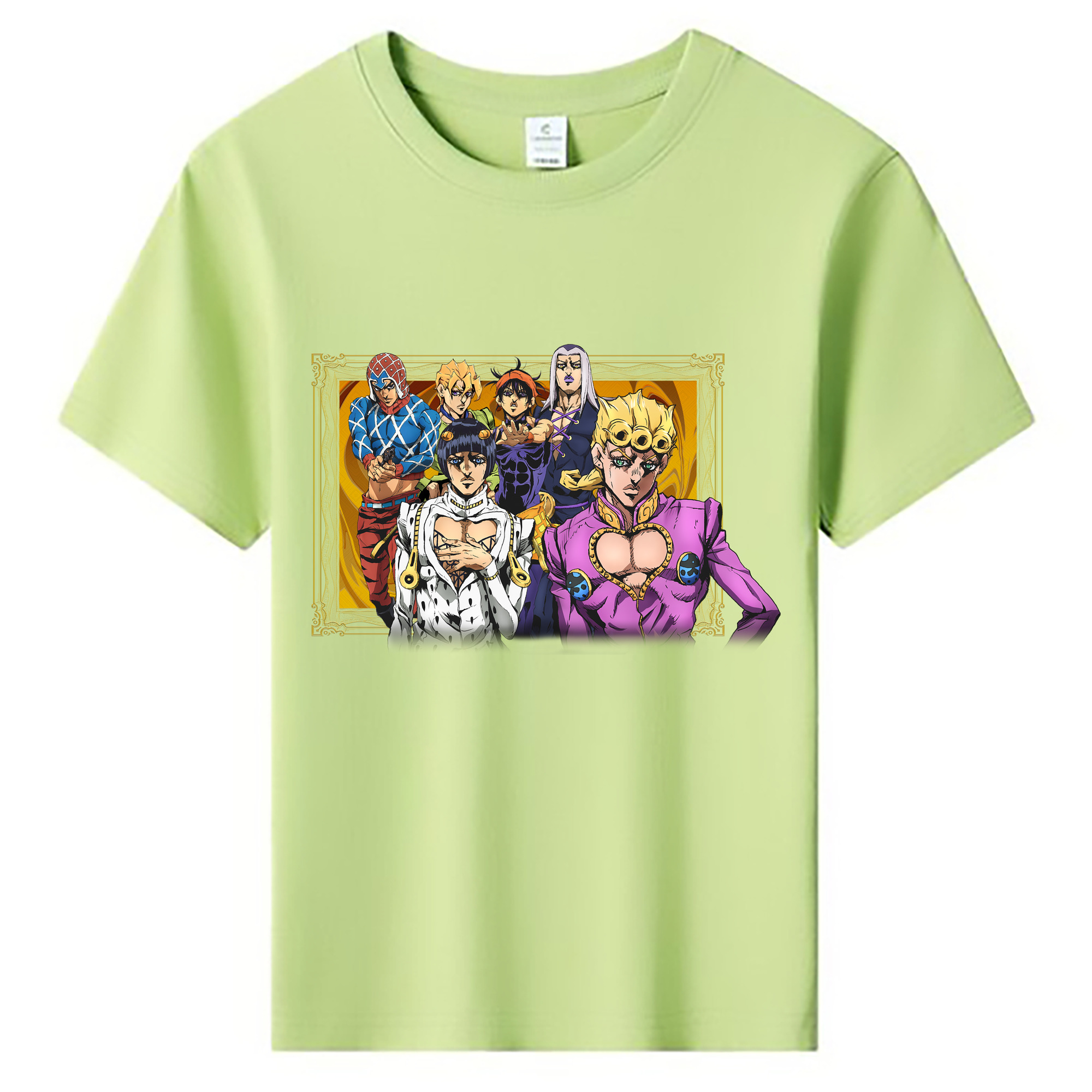 （画像用） ジョジョの奇妙な冒険 ジョルノ?ジョバァーナ JoJo's Bizarre Adventure Giorno Giovanna 綿100％キッズTシャツ（フロントプリント）